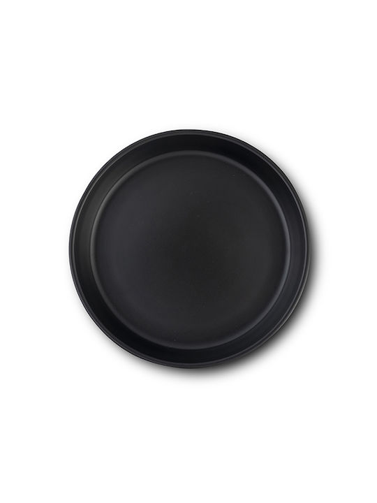 Nava Soho Plate Soup Ceramic Black 1pcs