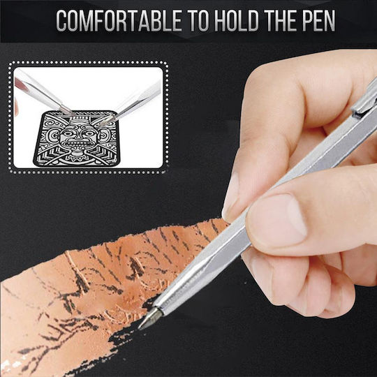 Scriber Stylus Metal Plates Zola Stainless Steel 14 Cm Silver