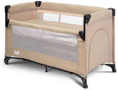Caretero Esti Playpen 2 Levels with Mattress Brown 126x65cm