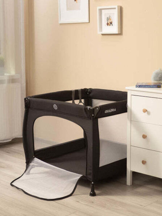 Caretero Quadra Парк с Матрак Black 82x82см