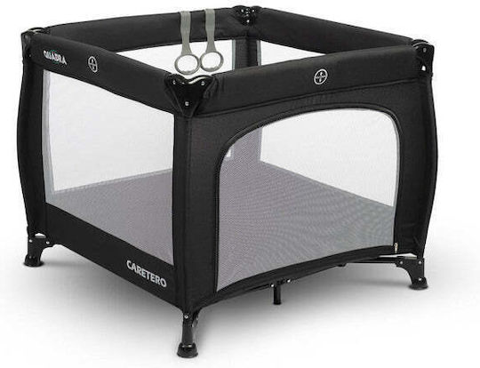 Caretero Quadra Πάρκο με Στρώμα Black 82x82cm