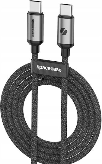 Spacecase Cl01 USB 2.0 Кабел USB-C Мъжки - USB-C 60W Черен 1м 122091