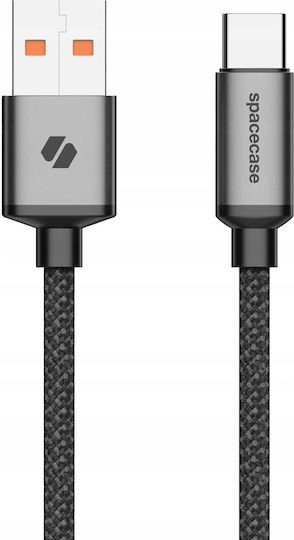 Spacecase Cl03 Редовна USB 2.0 Кабел USB-C мъжки - USB-A мъжки Черен 1м (122090)