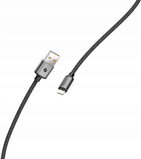 Spacecase Cl04 Редовна USB-A към Lightning кабел Черен 1м (122087)