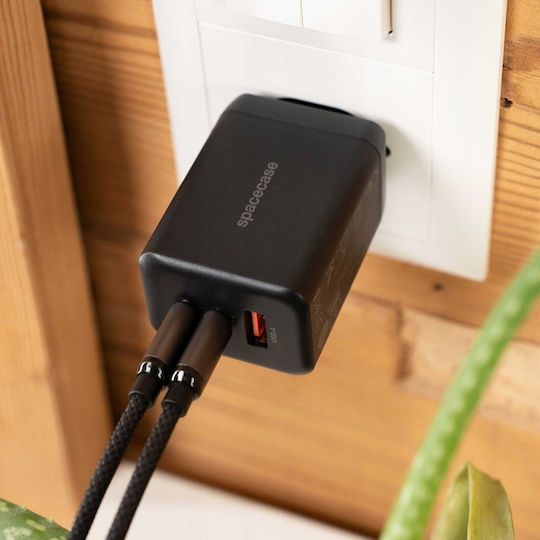 Spacecase Cl05 Regular la Cablu Lightning 20W Negru 1m (122093)
