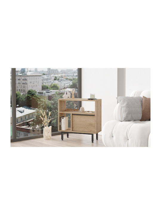 Rectangular Side Table Shaldon Wooden Natural M60xP25.5xH60cm