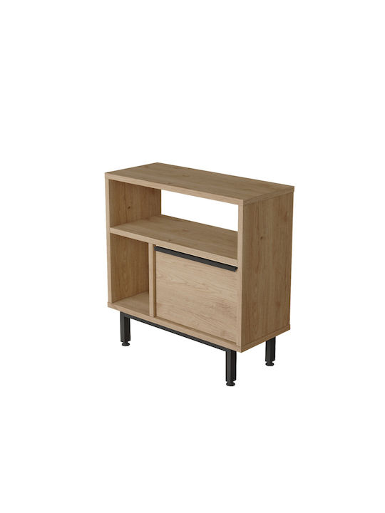 Rectangular Side Table Shaldon Wooden Natural M60xP25.5xH60cm
