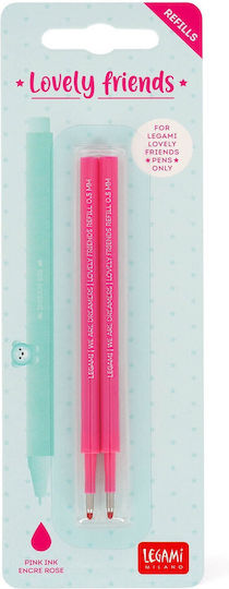 Legami Milano Lovely Friends 2 Replacement Inks for Pink Pens