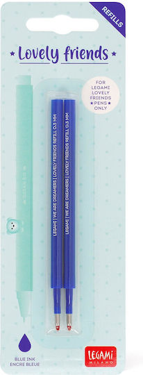 Legami Milano Replacement Ink for Ballpoint Pen in Blue color 2pcs