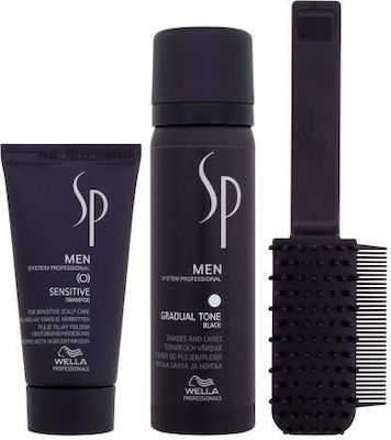 Wella Sp Men Gradual Tone Pigment Kit Σετ Βαφή Μαλλιών για Άνδρες Μαύρο