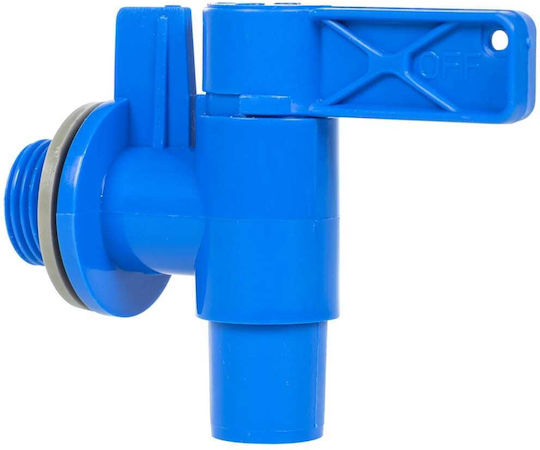 vidaXL Vertical Cylindrical Plastic Storage Tank 22lt for Water / Petroleum Blue