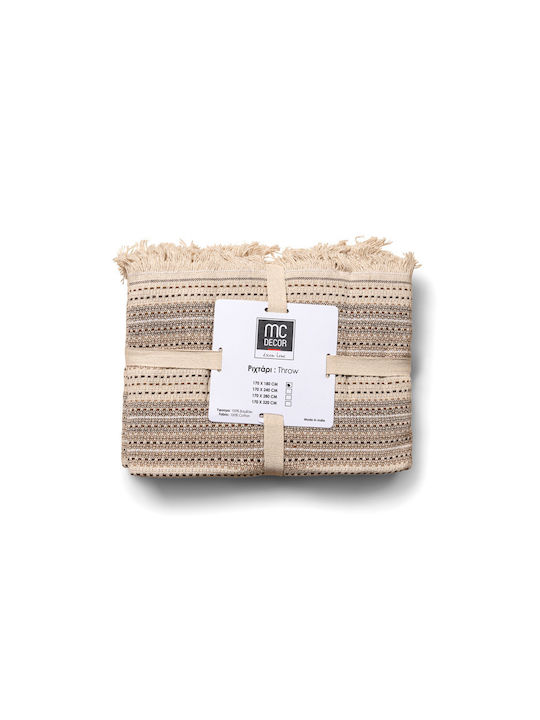 Mc Decor Throws & Couch Blankets Double Sofa 170x240cm Ecru