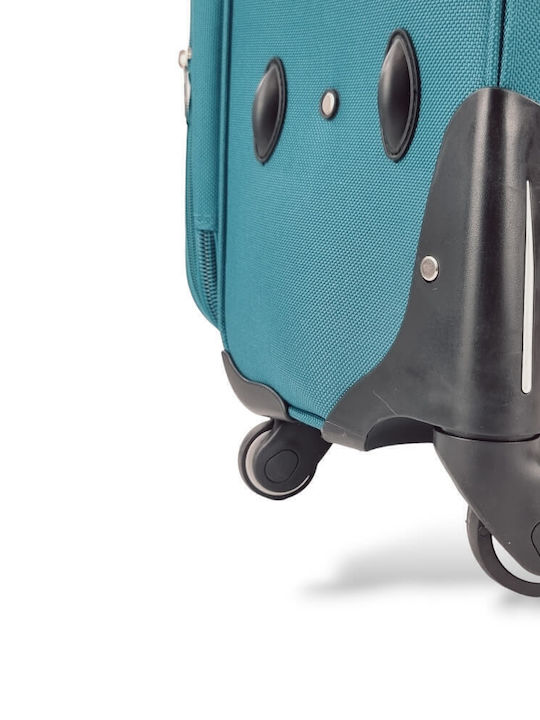 Playbags Куфари За Пътуване Текстилни Петролени С 4 Колела Комплект 2 Части