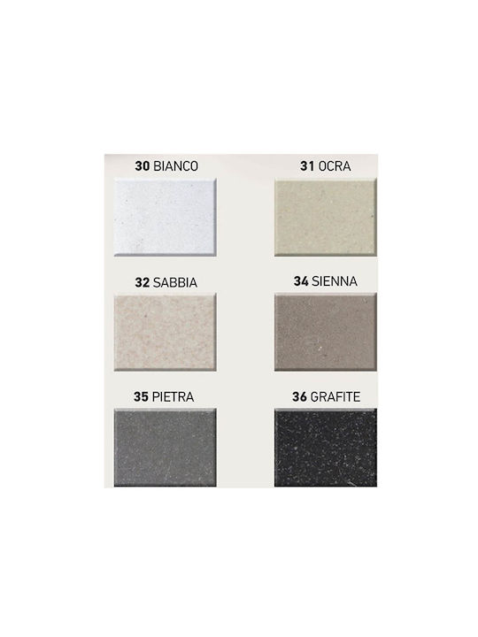 Sanitec Ultra Granite Drop-In Chiuvetă din Granit Sintetic L116xW50cm Nero