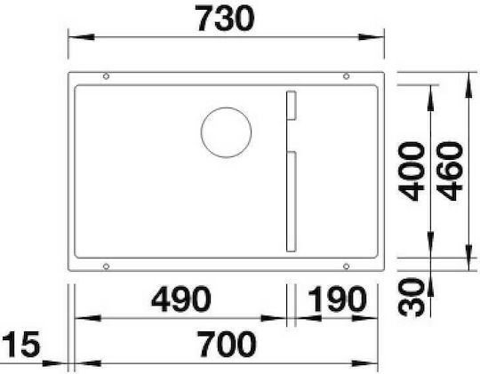 Blanco 700-U Level Με καλάθι Υποκαθήμενος Νεροχύτης Inox με Μπαταρία Μ73xΠ46cm Λευκός