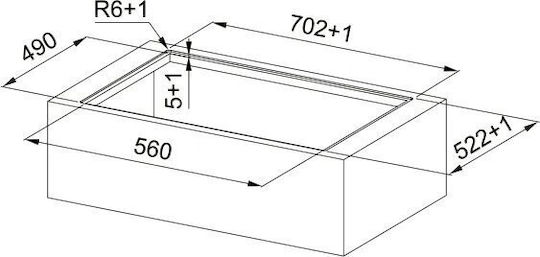 Franke Smart FSM 7081 HI Intelligent Induktionskochfeld Autonom mit Dunstabzugshaube 70x50εκ.