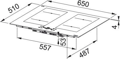 Franke Maris FMA 654 I F BK KL Induction Cooktop Autonomous 65x51εκ.