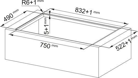 Franke Maris FMΑ8391RHI Induktionskochfeld Autonom mit Dunstabzugshaube 83x52εκ.