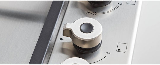 Bertazzoni Natural Gas Cooktop Autonomous Inox 60.2x52.2εκ. Silver