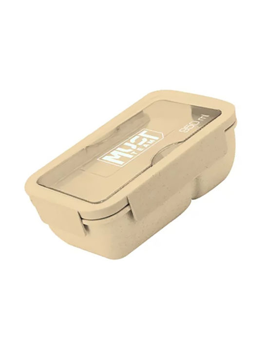 Must Team Lunchbox Kunststoff Yellow Geeignet für die Mikrowelle 950ml 1Stück