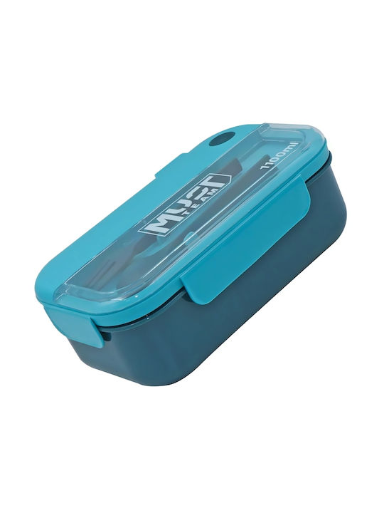 Must Plastic Lunch Box Blue 1100ml