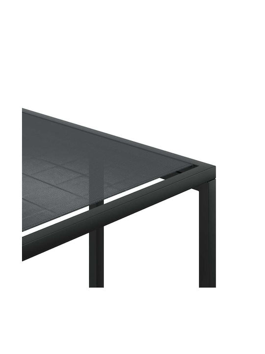 Metallic Garden Stool Cube Outdoor Black 4 Pieces 40x40x35cm