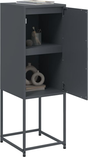 Метален Офисен Шкаф Антрацит 36x39x107см