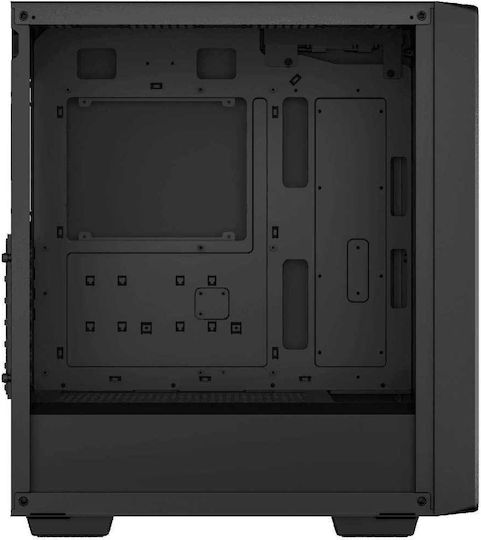 Deepcool CC560 v2 Геймърско бюро Midi Tower Компютърна кутия със страничен прозорец Черен