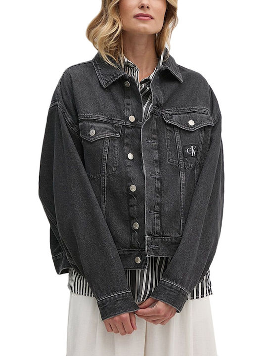 Calvin Klein Women's Jean Jacket for Spring or Autumn Charcoal