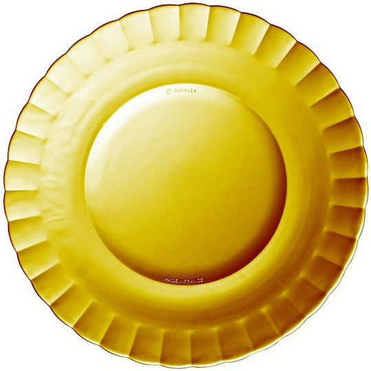 Duralex Plate Shallow made of Porcelain Brown with Diameter 23cm 6pcs