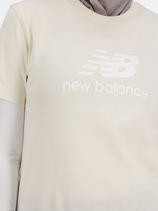 New Balance Stacked T-shirt Beige
