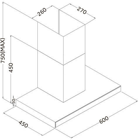 Berdsen Απορροφητήρας Καμινάδα 60cm Inox