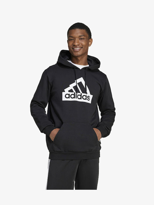 Adidas Men's Sweatshirt with Hood Black