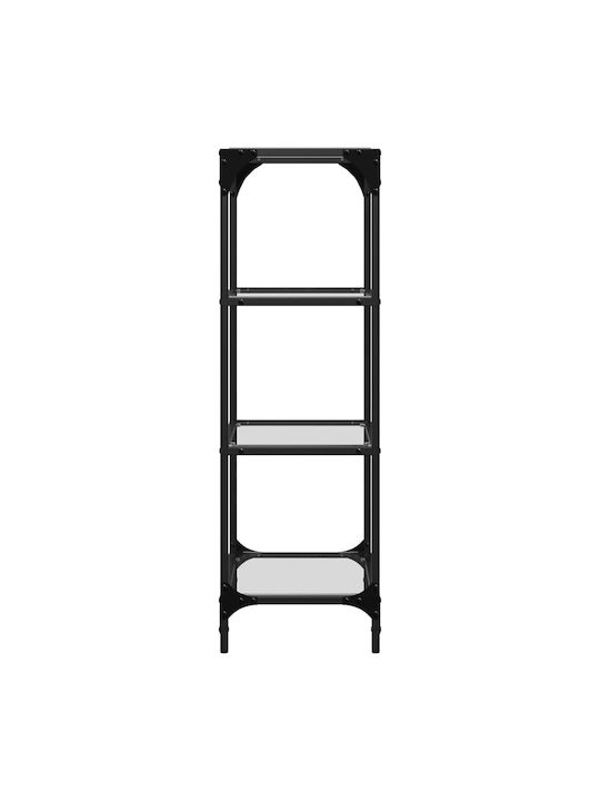 Βιβλιοθήκη Μαύρη 40x30x95εκ.