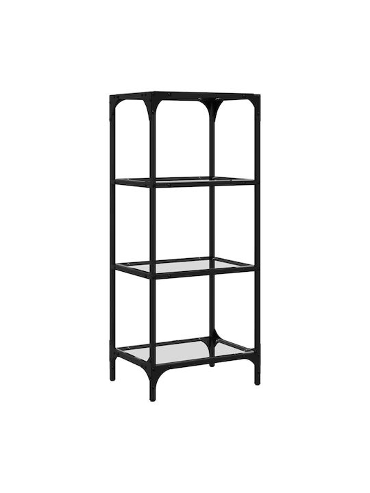 Βιβλιοθήκη Μαύρη 40x30x95εκ.
