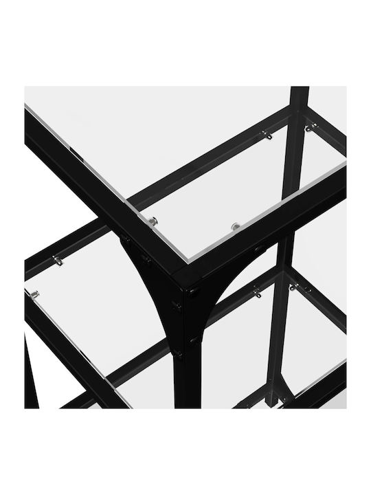 Βιβλιοθήκη Μαύρη 40x30x95εκ.