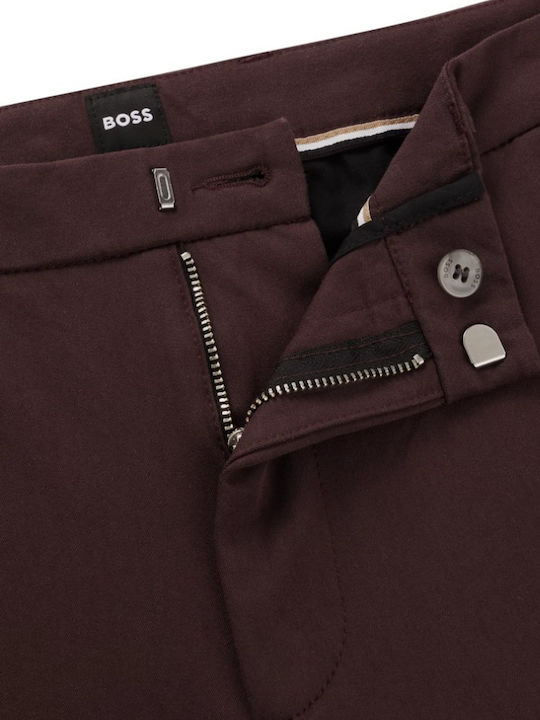 Kaito1_t Trousers Chino Elastic in Slim Fit Bordeaux