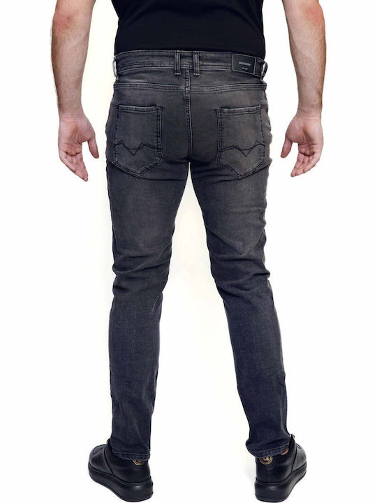 Men's Elastic Jeans Pants with Slim Fit Gray