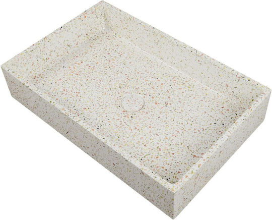 Karag Dion Επικαθήμενος Νιπτήρας Πέτρινος 60x39x12cm Fruitcake Karag Dion Επικαθήμενος Νιπτήρας Πέτρινος 60x39x12cm Fruitcake