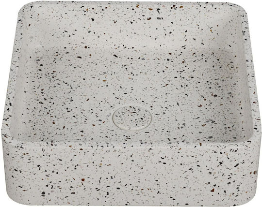 Karag Ira Επικαθήμενος Νιπτήρας Πέτρινος 39x39x12cm Stracciatella Karag Ira Επικαθήμενος Νιπτήρας Πέτρινος 39x39x12cm Stracciatella