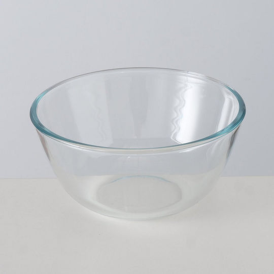 MSA Servierschüssel Rund Glas Transparent mit Durchmesser 23cm