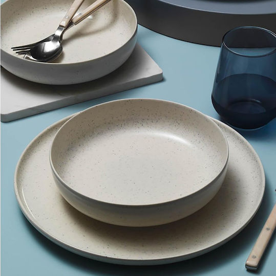 Kutahya Porselen Купа за сервиране Кръгла от порцелан Бежов с диаметър 15бр