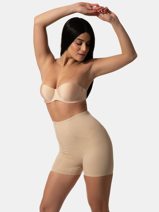 Λαστέξ Σύσφιξης Πόδι Plus Size Μπεζ Μπεζ