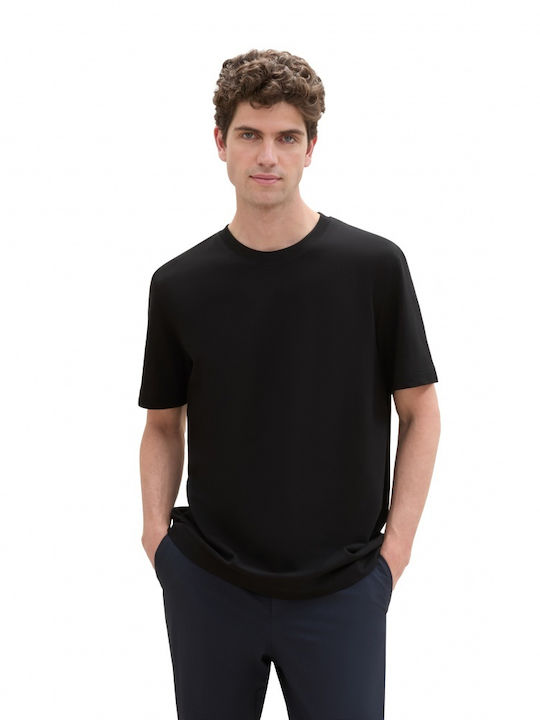 Tom Tailor T-shirt Bărbătesc cu Mânecă Scurtă BLACK