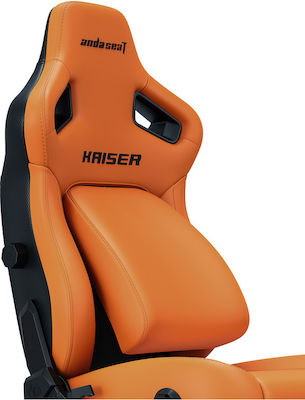 Anda Seat Kaiser 4 XL Artificial Leather Gaming Chair with Adjustable Arms Orange