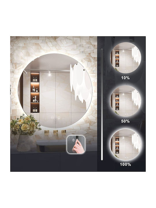 Rea Round Bathroom Mirror Led 60x60cm