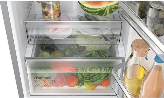 Bosch Ψυγειοκαταψύκτης 363lt Total NoFrost Υ203xΠ60xΒ66.5εκ. Inox KGN392LCF