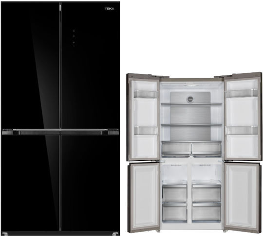 Teka Side-by-Side Refrigerator 436lt Total NoFrost H183xW83.6xD63.6cm Black RMF 75820 GBK