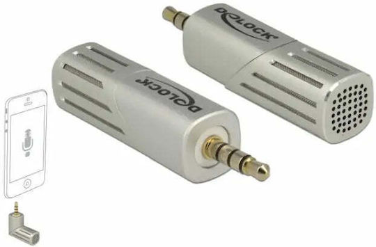 DeLock Condenser Uni Directional Microphone Кондензатор (Малка диафрагма) Микрофон Щипка за Вокали в Сребрист Цвят