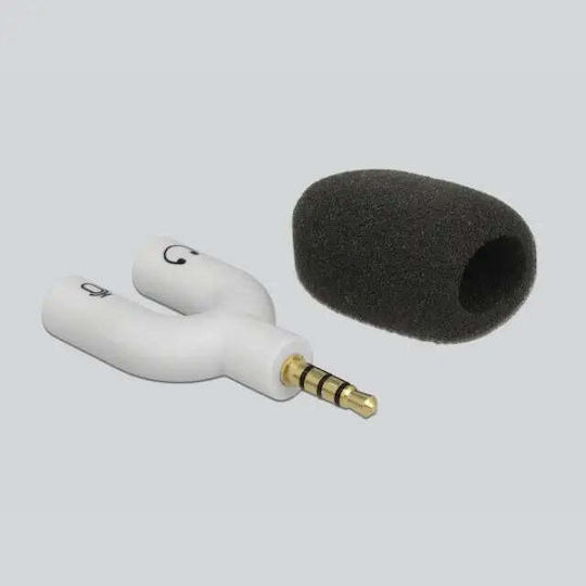 DeLock Condenser Uni Directional Microphone Кондензатор (Малка диафрагма) Микрофон Щипка за Вокали в Сребрист Цвят